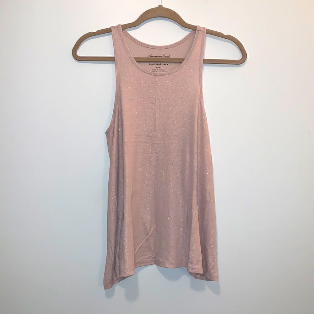 American Eagle Gold Boyfriend Tank